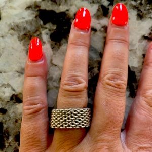 Tiffany & co mesh Somerset ring size 7